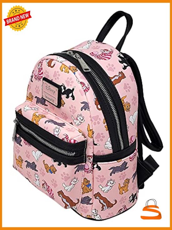 Disney Cats All Over Print Mini Backpack Faux Leather Handbag main image 5
